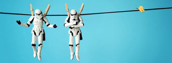 Stormtrooper clothesline funny starwars