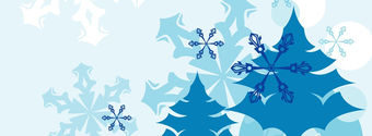 snowflakes and fir trees